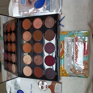 Morphe Neutral Eyeshadow 15 Shades - Multi-Brown & Plum With 3 Gifts